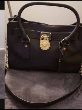 Michael Kors Brown Satchel with Gold Accent Hardware